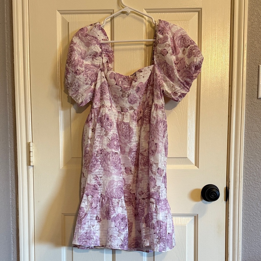 Storia Floral Puff Sleeve Dress, NWT